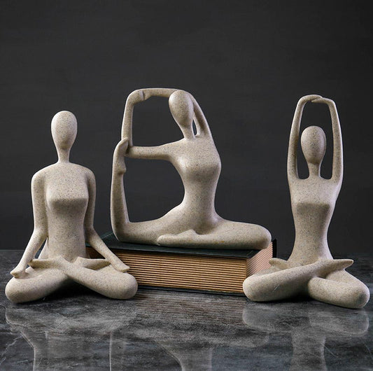 Ownkoti Yoga Pose Statue Art Sculpture Decor