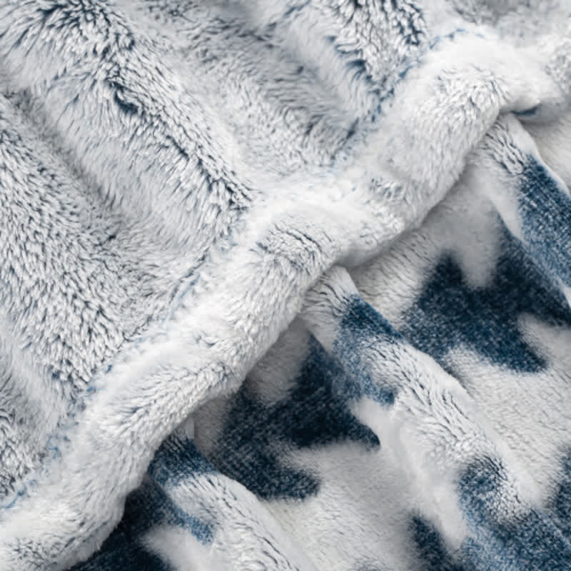 Art Print Soft Reversible Fluffy Throw Blanket