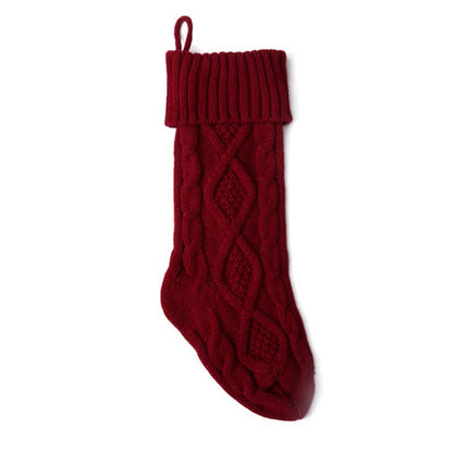 Cute Christams Knitted Argyle Candy Sock