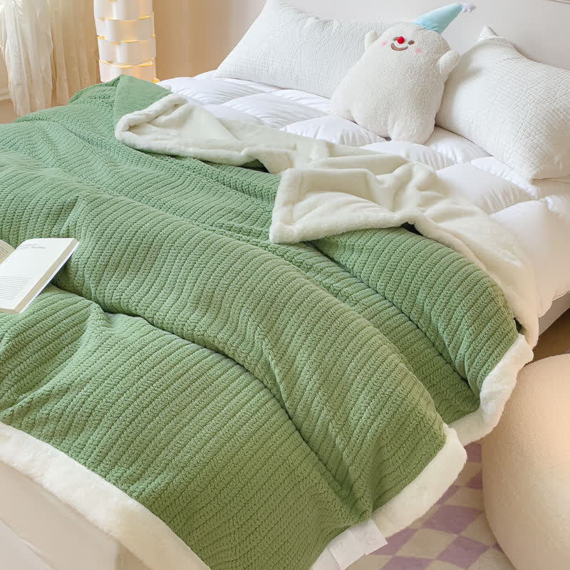 Macaron Color Soft Fluffy Fleece Blanket