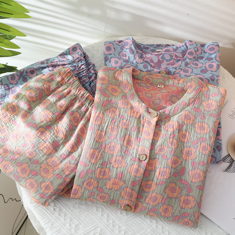 Floral Cotton Long Sleeve Nightwear Set