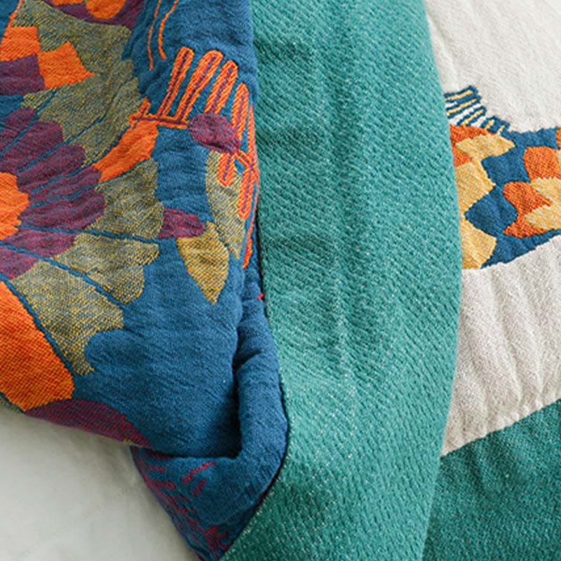Ownkoti Soft Bird & Flower Cotton Reversible Quilt Quilts Ownkoti 12