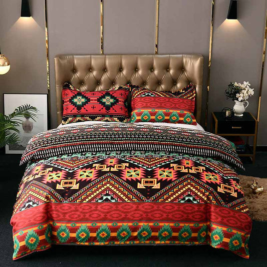 Bohemian Geometric Duvet Cover with Pillowcase