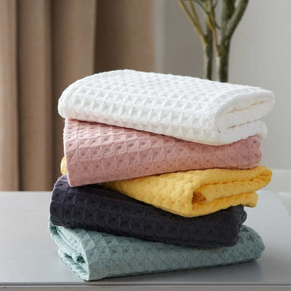 Ownkoti Simple Comfy Cotton Waffle Weave Towel Set Towels Ownkoti 1
