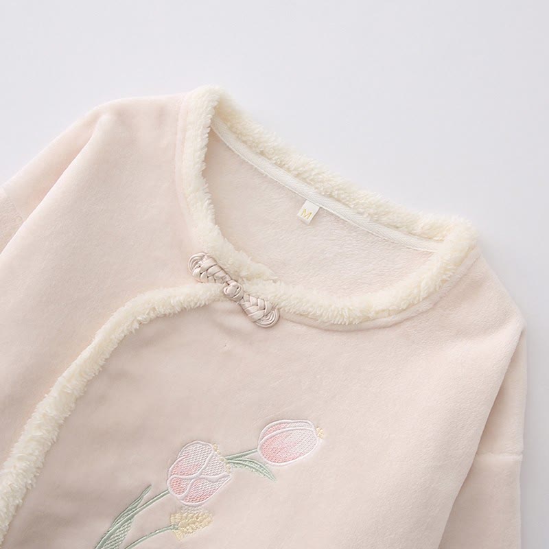 Gentle Tulip Soft Flannel Pajama Set