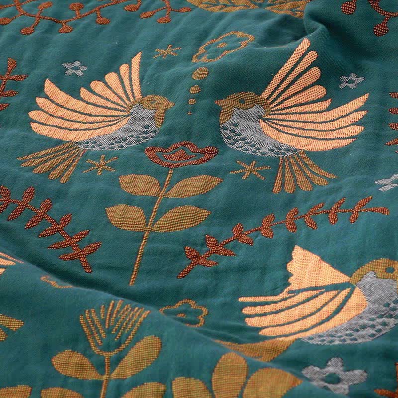 Ownkoti Boho Breathable Flower Bird Reversible Quilt Quilts Ownkoti 3