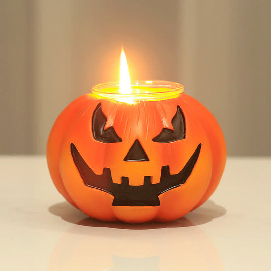 Halloween Pumpkin Candle Holder Home Decor