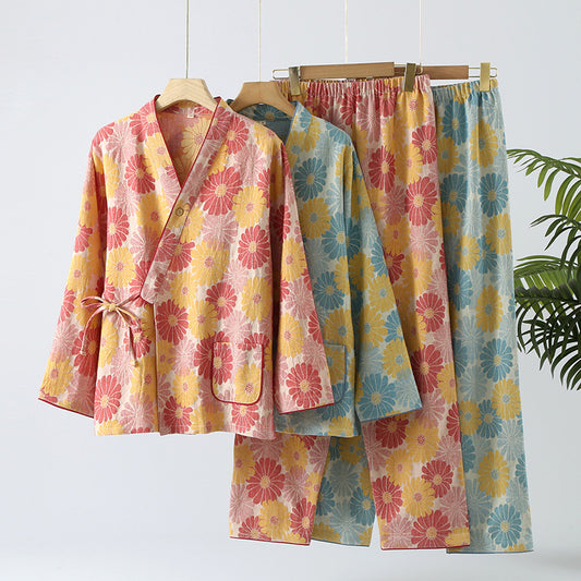 Pure Cotton Yarn-dyed Jacquard Loungewear Set