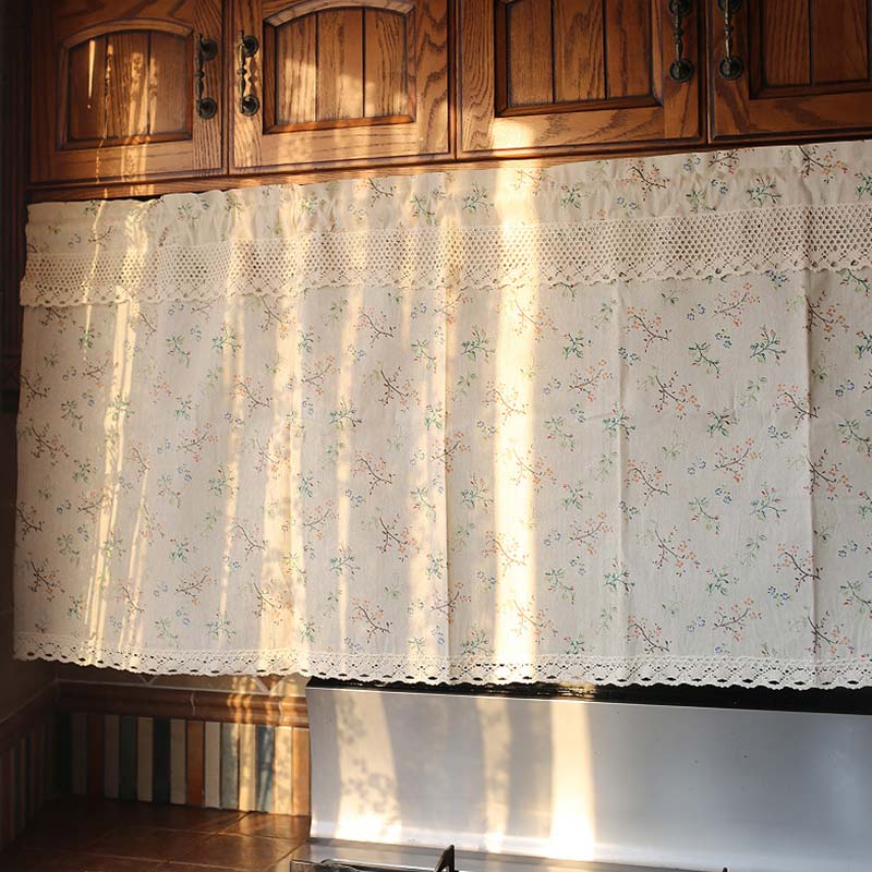 Cotton Linen Cabinet Curtain Cafe Curtain