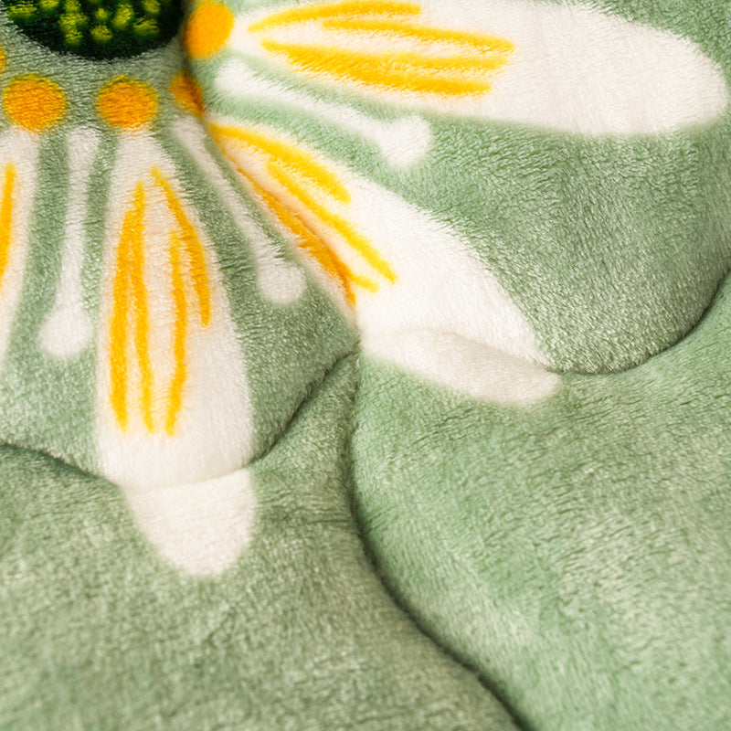 Winter Floral Double-sided Fleece Blanket