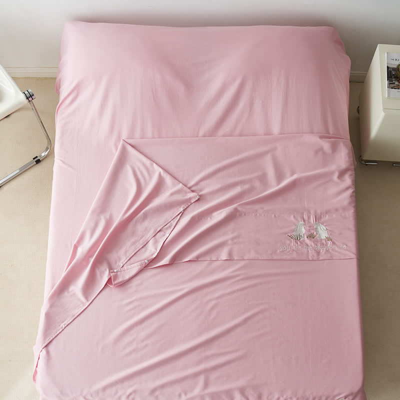 Cute Pattern Cotton Breathable Sleeping Bag Sleeping Bag Ownkoti Pink XL