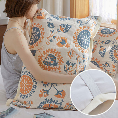 Floral Print Pillow Towel with Fixed Rope (2PCS)