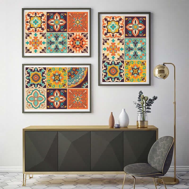 Ownkoti Mixed Abstract Pattern Wallpaper Wall Sticker (10PCS)