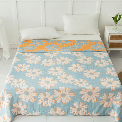 Ownkoti Daisy Printed Cotton Soft Reversible Quilt
