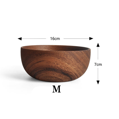 The Size of Wooden Serving Salad Bowl & Spoon Set