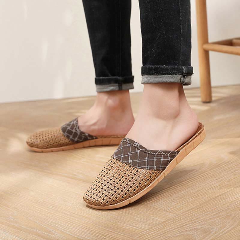 Modern Hollow-out Anti-slip Flax Slippers Slippers Ownkoti 13