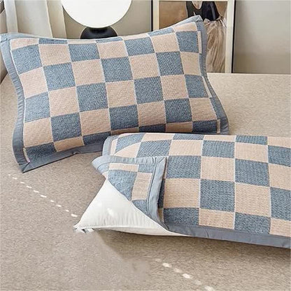 Cotton Gauze Checkerboard Soft Quilt