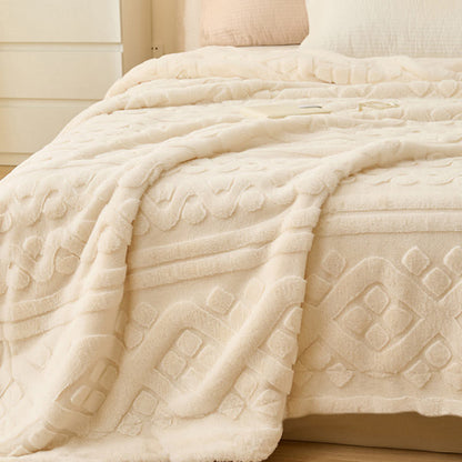 Jacquard Soft Thick Double Fleece Blanket