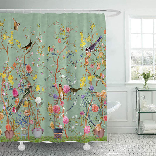 Rural Waterproof Decorative Shower Curtain