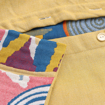 Ownkoti Nordic Sun Print Button Cotton Pillowcases (2PCS)
