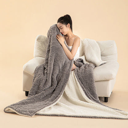 Jacquard Thick Double Velvet Throw Blanket Blankets Ownkoti 10