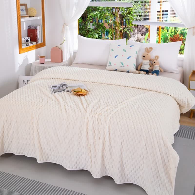 Modern Solid Color Soft Decorative Blanket