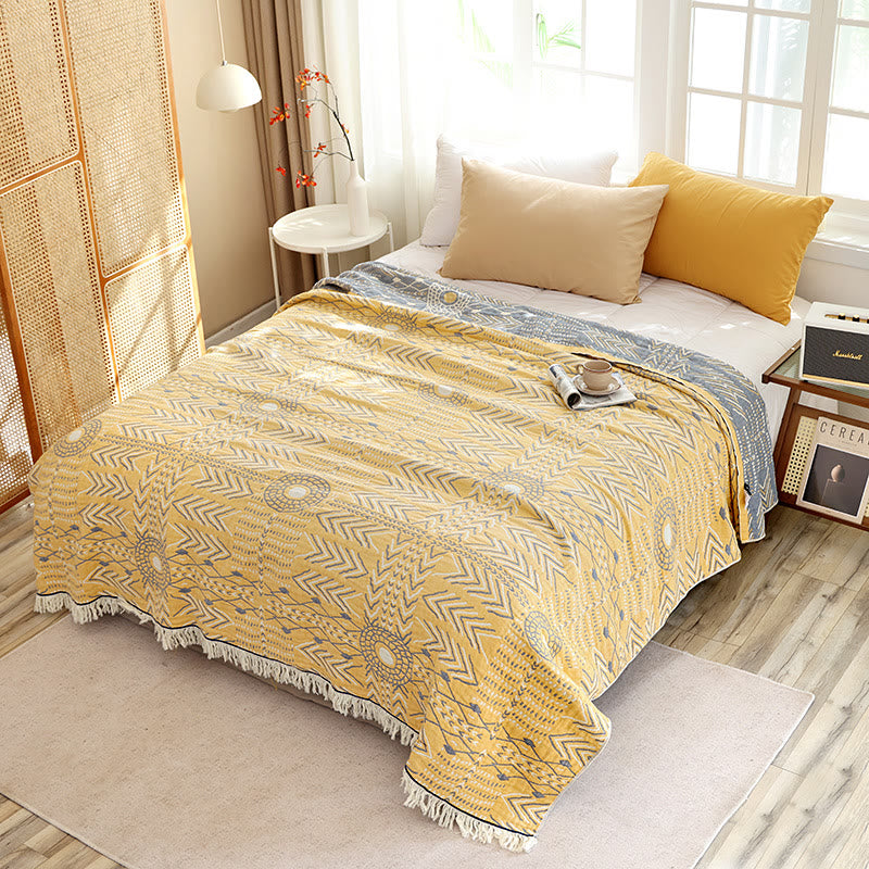 Ownkoti Geometric Pattern Soft Cotton Reversible Quilt – ownkoti