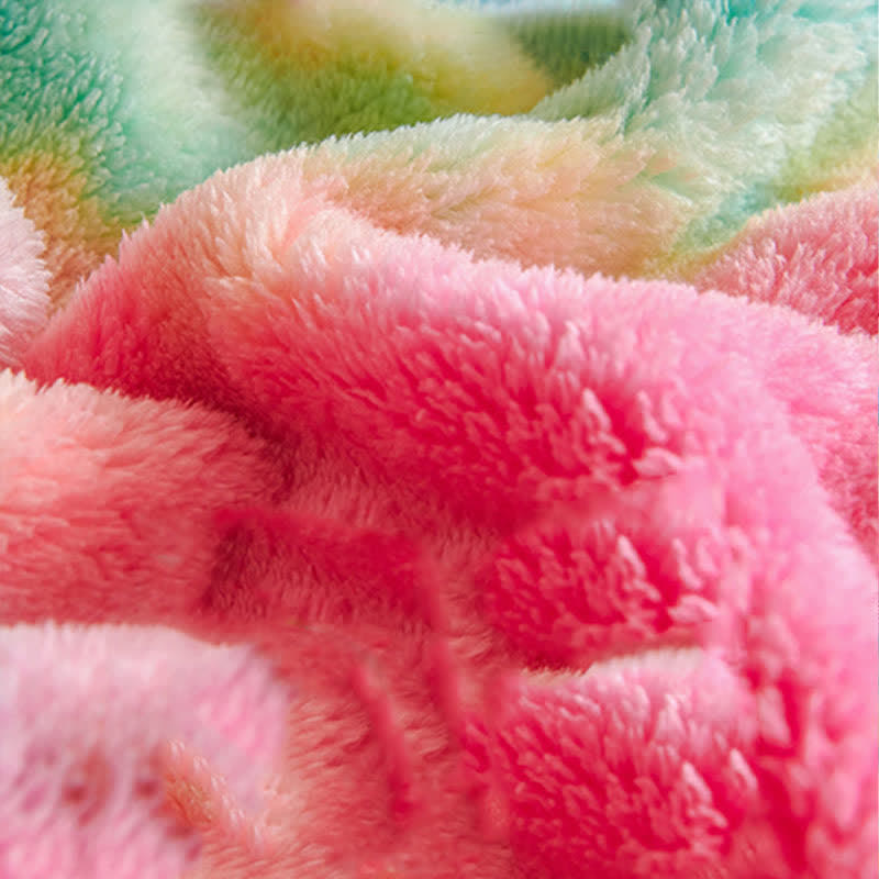 Colorful Tie-dye Warm Fluffy Blanket