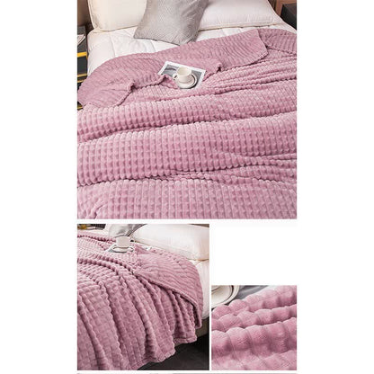 Solid Color Grid Soft Throw Blanket Blankets Ownkoti 22
