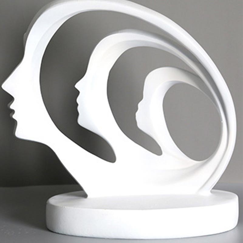 Half Face Statues Abstract Resin Statue