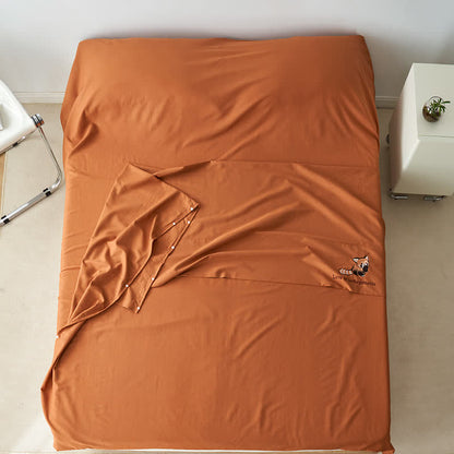 Cute Pattern Cotton Breathable Sleeping Bag Sleeping Bag Ownkoti Orange XL