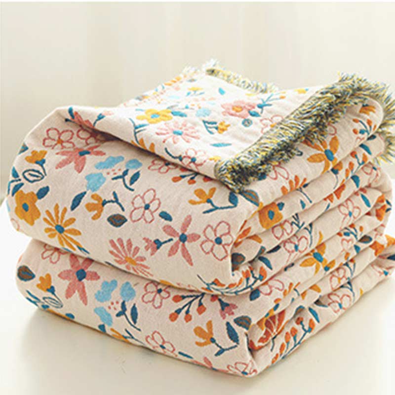 Ownkoti Garden Flower Tassels Blanket Sofa Cover Blankets Ownkoti 4