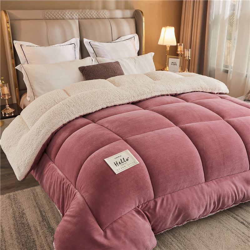 Solid Color Thick Warm Fluffy Blanket