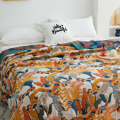 Ownkoti Soft Bird & Flower Cotton Reversible Quilt Quilts Ownkoti 7