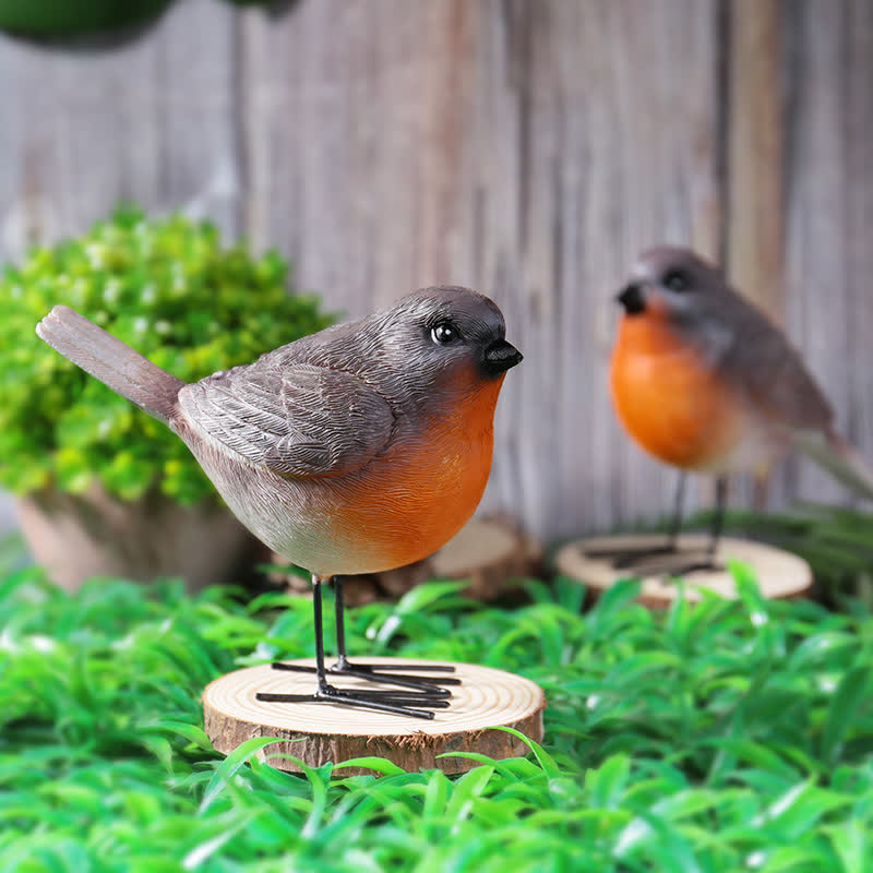 Robin Bird Gardening Ornament Decor(2PCS)