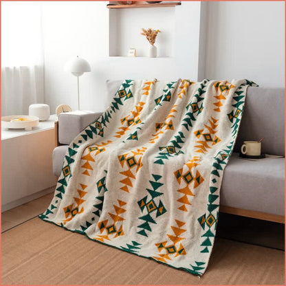 Jacquard Geometric Lightweight Decorative Blanket