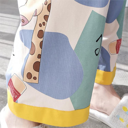 Plus Size Cute Giraffe Pajama Set