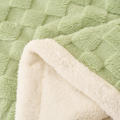 Checkerboard Texture Soft Fluffy Fleece Blanket