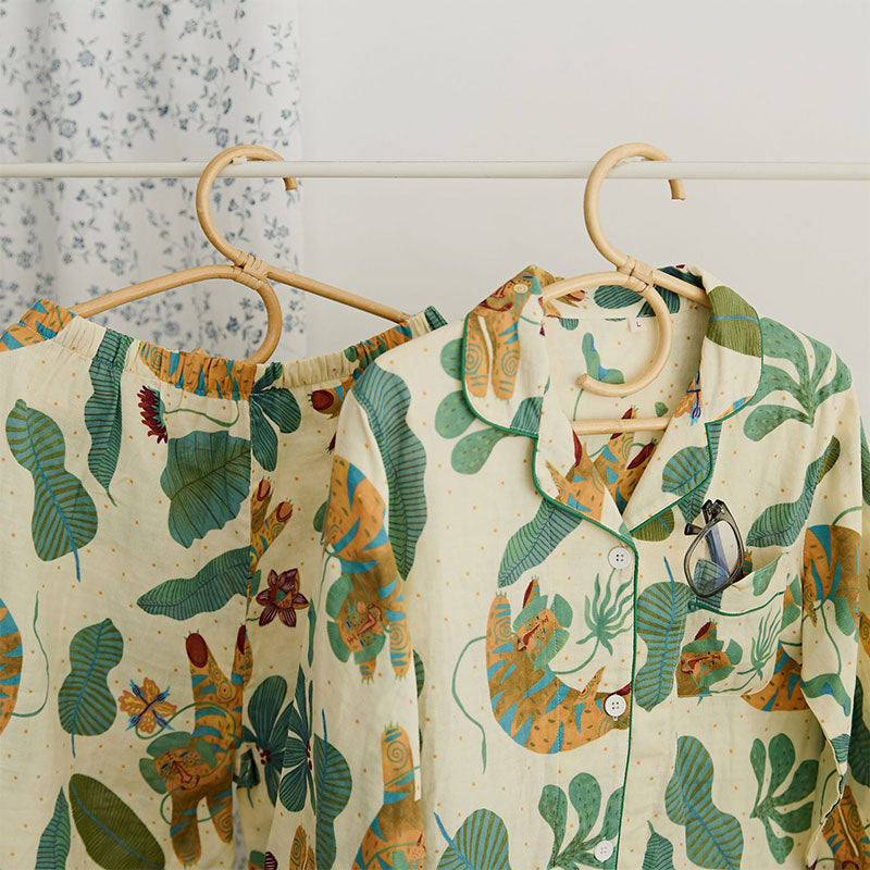 Ownkoti Cute Tiger Plant Loungewear Set – ownkoti