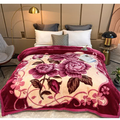 Luxurious Rose Soft Thick Throw Blanket