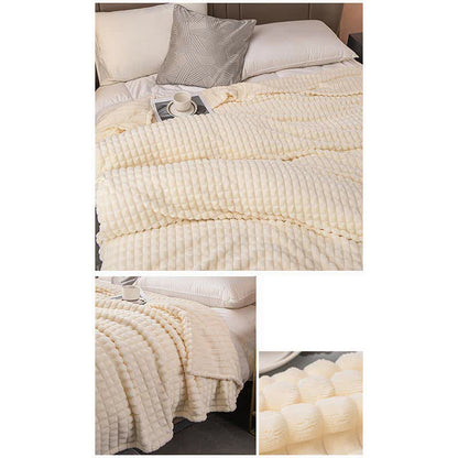 Solid Color Grid Soft Throw Blanket Blankets Ownkoti 16
