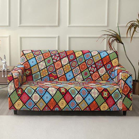 Bright Moroccan Style Soft Couch Cover