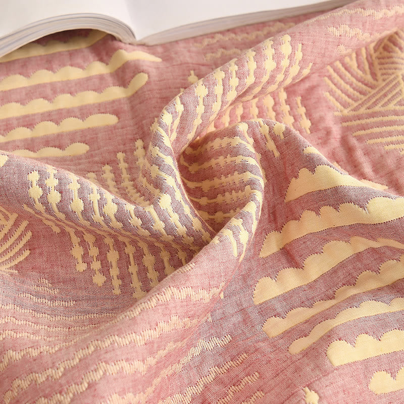 Ownkoti Irregular Stripe Pattern Cotton Gauze Quilt