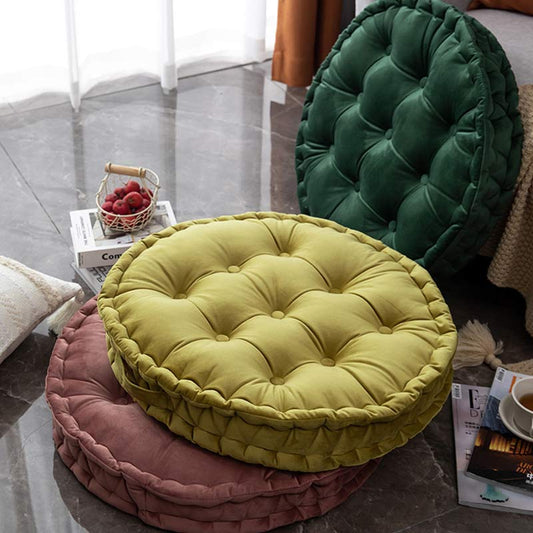 Solid Color Circle Shape Seat Cushion