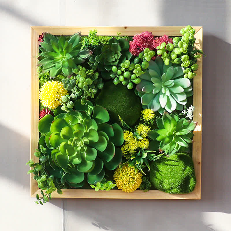 Artificial Succulent Plant Handmade Wall Art Decor Ownkoti Colorful