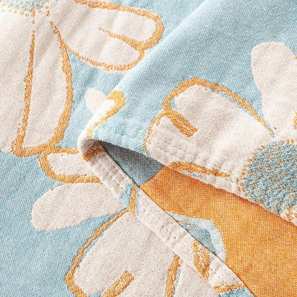 Ownkoti Daisy Printed Cotton Soft Reversible Quilt