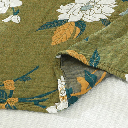 Cotton Flower Reversible Blanket Couch Cover