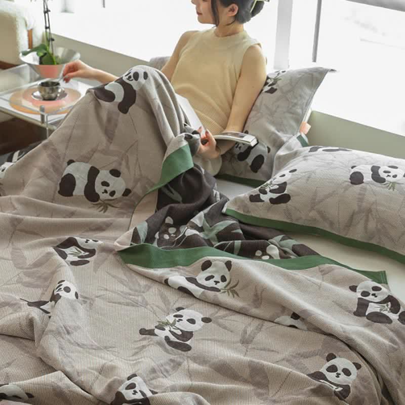 Cute Panda Print Cotton Reversible Quilt Quilts Ownkoti 2