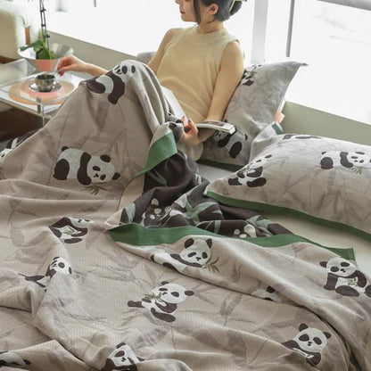 Cute Panda Print Cotton Reversible Quilt Quilts Ownkoti 2