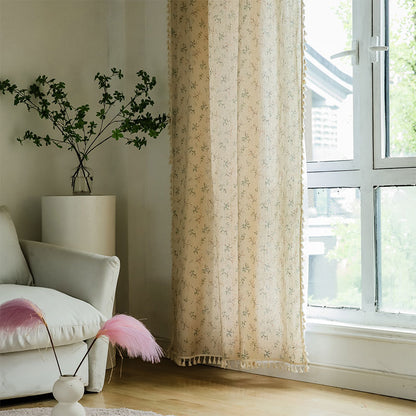 Countryside Style Floral Light Filtering Curtain Curtains Ownkoti 2